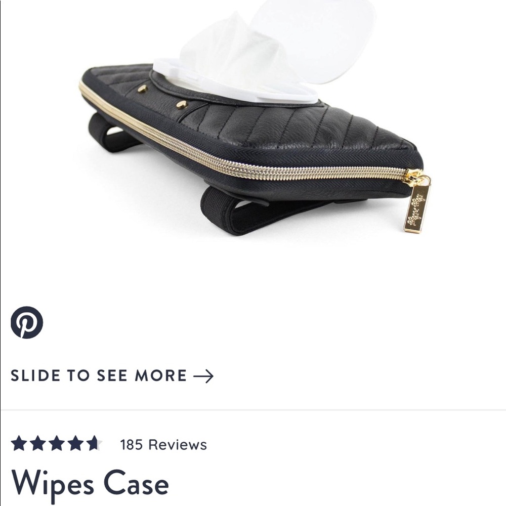 Itzy ritzy black pacifier pod & wipes case